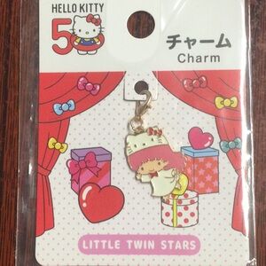 Hello Kitty Pink and White Little Twin Stars Charm
